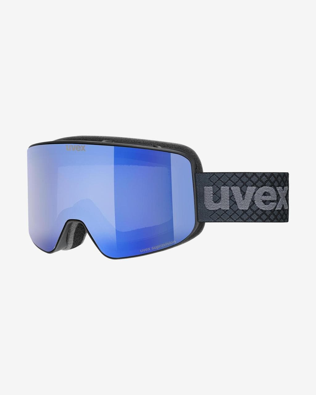 Masque Uvex Pyrit FM noir mat avec lentille Mirror Blue